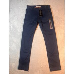 Lee‎ Modern Pants Mens 32x34 Navy Blue Stretch Straight Fit Tapered Leg